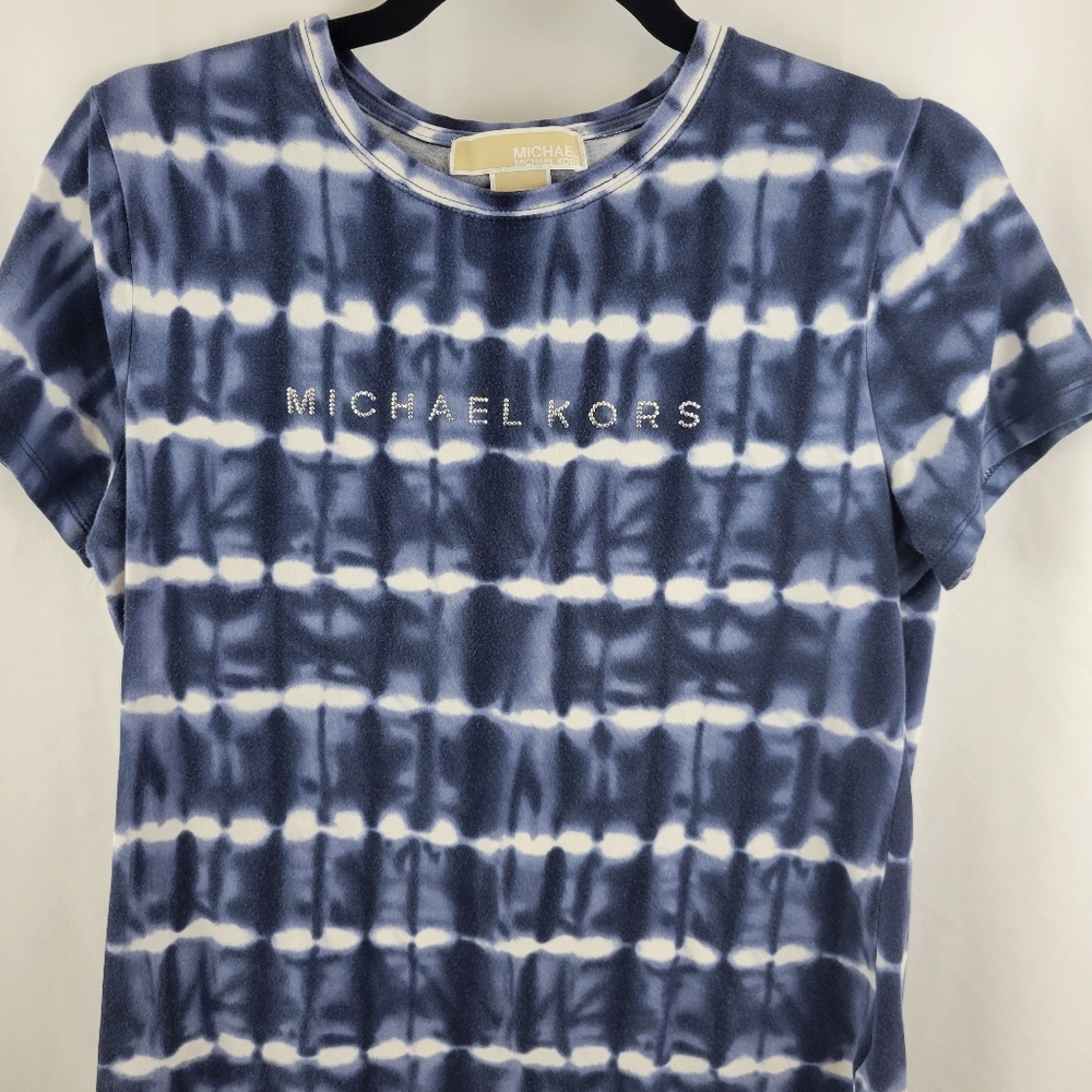 Michael Kors Blue Tie Dye T-Shirt Size Medium